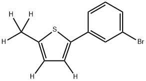 2-(3-bromophenyl)-5-(methyl-d3)thiophene-3,4-d2 Struktur