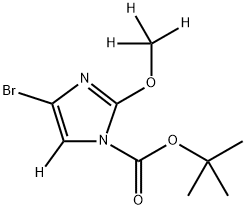 tert-butyl 4-bromo-2-(methoxy-d3)-1H-imidazole-1-carboxylate-5-d Struktur