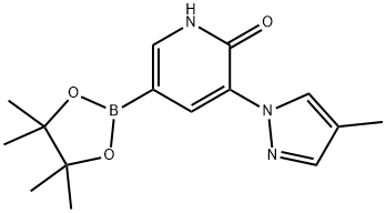 3-(4-methyl-1H-pyrazol-1-yl)-5-(4,4,5,5-tetramethyl-1,3,2-dioxaborolan-2-yl)pyridin-2(1H)-one Struktur