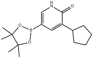 3-cyclopentyl-5-(4,4,5,5-tetramethyl-1,3,2-dioxaborolan-2-yl)pyridin-2(1H)-one Struktur