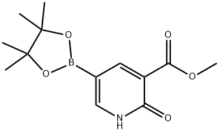 methyl 2-oxo-5-(4,4,5,5-tetramethyl-1,3,2-dioxaborolan-2-yl)-1,2-dihydropyridine-3-carboxylate Struktur