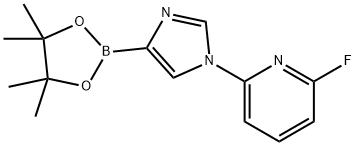 2-fluoro-6-(4-(4,4,5,5-tetramethyl-1,3,2-dioxaborolan-2-yl)-1H-imidazol-1-yl)pyridine Struktur