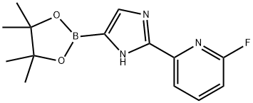 2-fluoro-6-(4-(4,4,5,5-tetramethyl-1,3,2-dioxaborolan-2-yl)-1H-imidazol-2-yl)pyridine Struktur