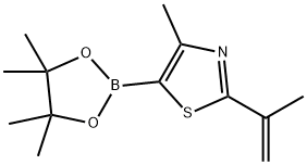 4-methyl-2-(prop-1-en-2-yl)-5-(4,4,5,5-tetramethyl-1,3,2-dioxaborolan-2-yl)thiazole Struktur