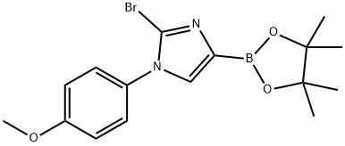 2-bromo-1-(4-methoxyphenyl)-4-(4,4,5,5-tetramethyl-1,3,2-dioxaborolan-2-yl)-1H-imidazole Struktur