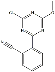 2-(4-Chloro-6-methoxy-1,3,5-triazin-2-yl)benzonitrile Struktur