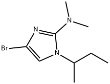 4-bromo-1-(sec-butyl)-N,N-dimethyl-1H-imidazol-2-amine Struktur