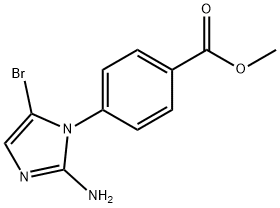 methyl 4-(2-amino-5-bromo-1H-imidazol-1-yl)benzoate Struktur