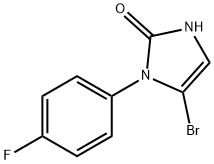 5-bromo-1-(4-fluorophenyl)-1,3-dihydro-2H-imidazol-2-one Struktur