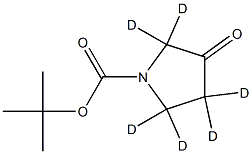 tert-butyl 3-oxopyrrolidine-1-carboxylate-2,2,4,4,5,5-d6 Struktur