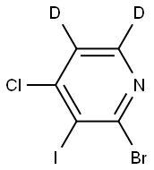 2-bromo-4-chloro-3-iodopyridine-5,6-d2 Struktur