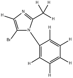 5-bromo-2-(methyl-d3)-1-(phenyl-d5)-1H-imidazole-4-d Struktur