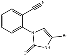 2-(4-bromo-2-oxo-2,3-dihydro-1H-imidazol-1-yl)benzonitrile Struktur