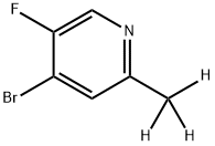 4-bromo-5-fluoro-2-(methyl-d3)pyridine Struktur