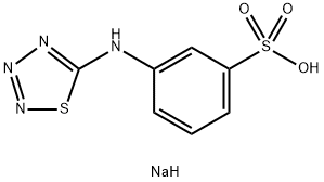 Sodium 3-(1,2,3,4thiatriazol-5-ylamino)-benzenesulfote Struktur