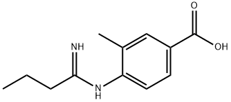 Benzoic acid, 4-[(1-iminobutyl)amino]-3-methyl- Struktur