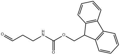 Carbamic acid, N-(3-oxopropyl)-, 9H-fluoren-9-ylmethyl ester Struktur