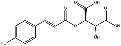 Butanedioic acid, 2-hydroxy-3-[[(2E)-3-(4-hydroxyphenyl)-1-oxo-2-propen-1-yl]oxy]-, (2R,3R)- Struktur