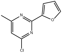 4-Chloro-6-methyl-2-(2-furyl)pyrimidine Struktur