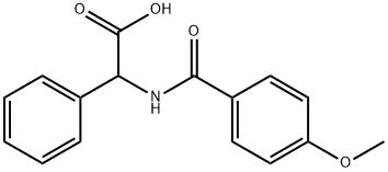 2-[(4-methoxyphenyl)formamido]-2-phenylacetic acid Struktur