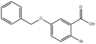 5-Benzyloxy-2-bromo-benzoic acid Struktur