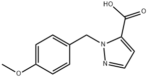 1-(4-METHOXYBENZYL)-1H-PYRAZOLE-5-CARBOXYLIC ACID Struktur