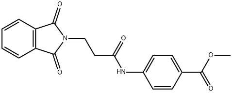 methyl 4-{[3-(1,3-dioxo-1,3-dihydro-2H-isoindol-2-yl)propanoyl]amino}benzoate Struktur