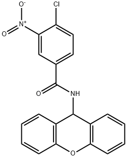 4-chloro-3-nitro-N-(9H-xanthen-9-yl)benzamide Struktur