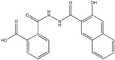 2-{[2-(3-hydroxy-2-naphthoyl)hydrazino]carbonyl}benzoic acid Struktur