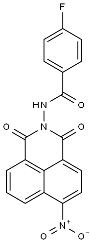 4-fluoro-N-(6-nitro-1,3-dioxo-1H-benzo[de]isoquinolin-2(3H)-yl)benzamide Struktur