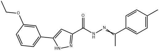 5-(3-ethoxyphenyl)-N'-[(1Z)-1-(4-methylphenyl)ethylidene]-1H-pyrazole-3-carbohydrazide Struktur