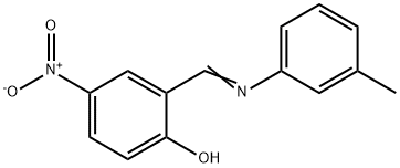 2-{[(3-methylphenyl)imino]methyl}-4-nitrophenol Struktur