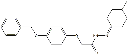 2-[4-(benzyloxy)phenoxy]-N'-(4-methylcyclohexylidene)acetohydrazide Struktur