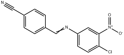 4-{[(4-chloro-3-nitrophenyl)imino]methyl}benzonitrile Struktur