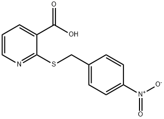 2-{[(4-nitrophenyl)methyl]sulfanyl}pyridine-3-carboxylic acid Struktur