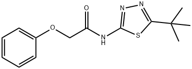 N-(5-tert-butyl-1,3,4-thiadiazol-2-yl)-2-phenoxyacetamide Struktur