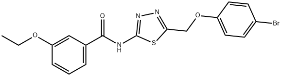 N-{5-[(4-bromophenoxy)methyl]-1,3,4-thiadiazol-2-yl}-3-ethoxybenzamide Struktur