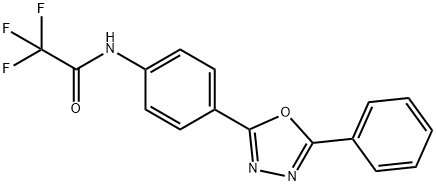 2,2,2-trifluoro-N-[4-(5-phenyl-1,3,4-oxadiazol-2-yl)phenyl]acetamide Struktur