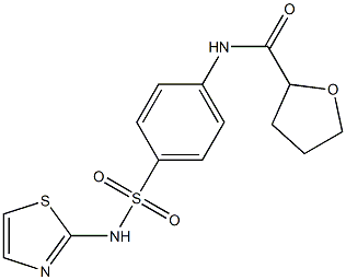 N-{4-[(1,3-thiazol-2-ylamino)sulfonyl]phenyl}tetrahydro-2-furancarboxamide Struktur