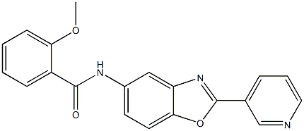 2-methoxy-N-[2-(3-pyridinyl)-1,3-benzoxazol-5-yl]benzamide Struktur