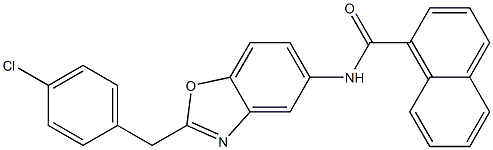 N-[2-(4-chlorobenzyl)-1,3-benzoxazol-5-yl]-1-naphthamide Struktur