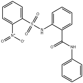 2-{[(2-nitrophenyl)sulfonyl]amino}-N-phenylbenzamide Struktur