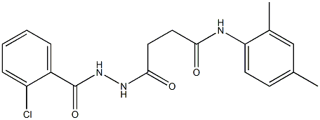 4-[2-(2-chlorobenzoyl)hydrazino]-N-(2,4-dimethylphenyl)-4-oxobutanamide Struktur