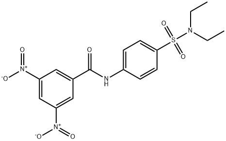 N-{4-[(diethylamino)sulfonyl]phenyl}-3,5-dinitrobenzamide Struktur