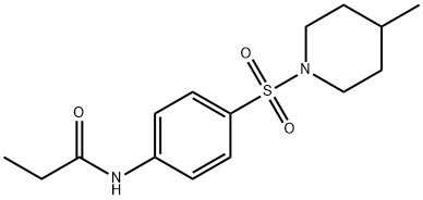 N-{4-[(4-methyl-1-piperidinyl)sulfonyl]phenyl}propanamide Struktur