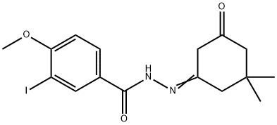 N'-(3,3-dimethyl-5-oxocyclohexylidene)-3-iodo-4-methoxybenzohydrazide Struktur