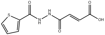 (E)-4-oxo-4-[2-(2-thienylcarbonyl)hydrazino]-2-butenoic acid Struktur