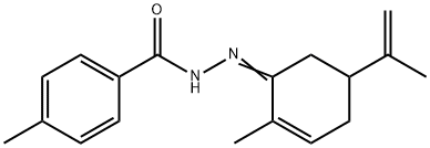 N'-(5-isopropenyl-2-methyl-2-cyclohexen-1-ylidene)-4-methylbenzohydrazide Struktur