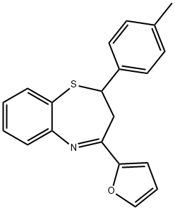 4-(2-furyl)-2-(4-methylphenyl)-2,3-dihydro-1,5-benzothiazepine Struktur