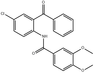 N-(2-benzoyl-4-chlorophenyl)-3,4-dimethoxybenzamide Struktur